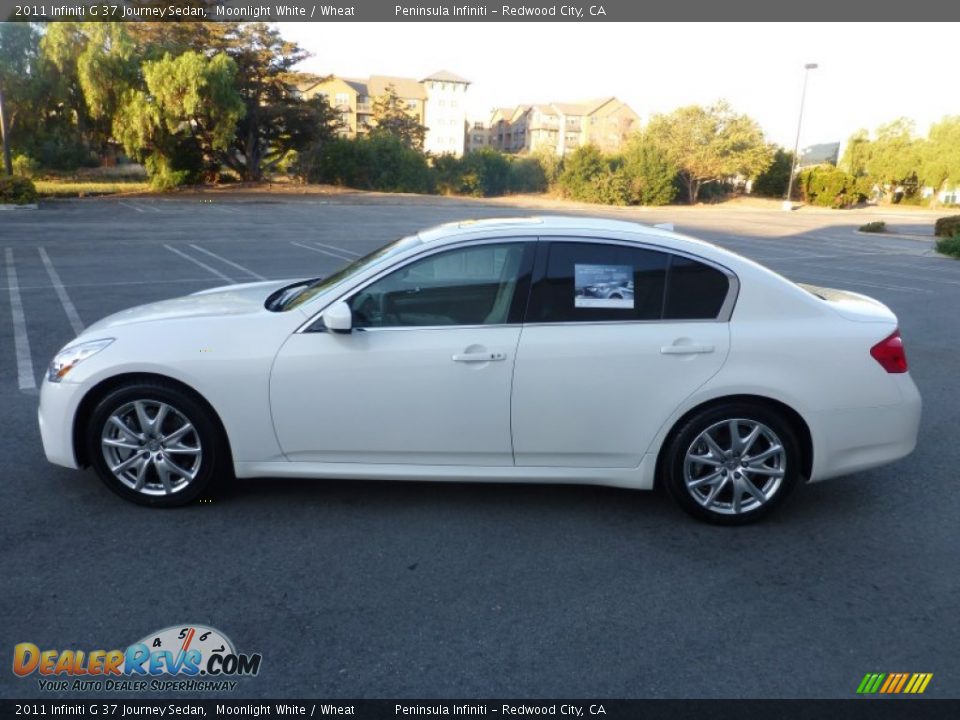 2011 Infiniti G 37 Journey Sedan Moonlight White / Wheat Photo #2