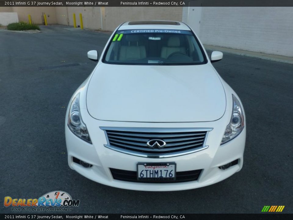 2011 Infiniti G 37 Journey Sedan Moonlight White / Wheat Photo #3