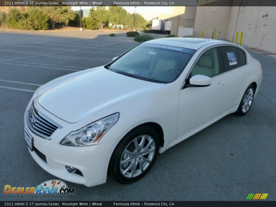 2011 Infiniti G 37 Journey Sedan Moonlight White / Wheat Photo #5