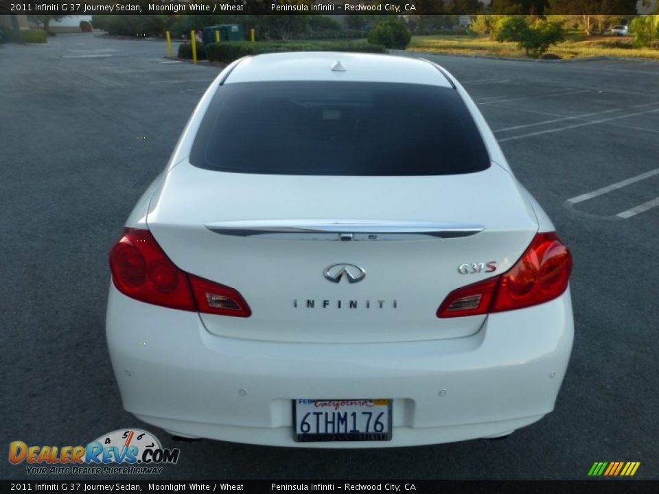 2011 Infiniti G 37 Journey Sedan Moonlight White / Wheat Photo #8