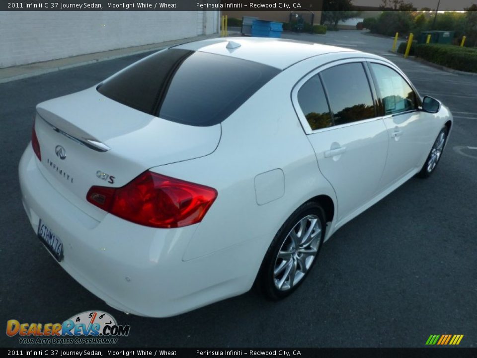 2011 Infiniti G 37 Journey Sedan Moonlight White / Wheat Photo #10