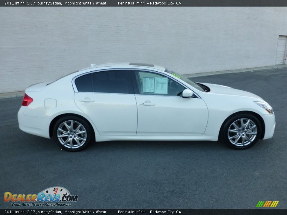 2011 Infiniti G 37 Journey Sedan Moonlight White / Wheat Photo #11