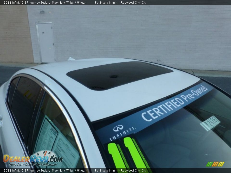 2011 Infiniti G 37 Journey Sedan Moonlight White / Wheat Photo #12