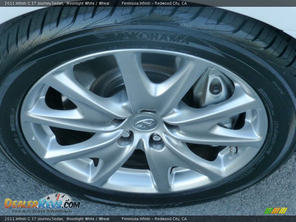 2011 Infiniti G 37 Journey Sedan Moonlight White / Wheat Photo #13
