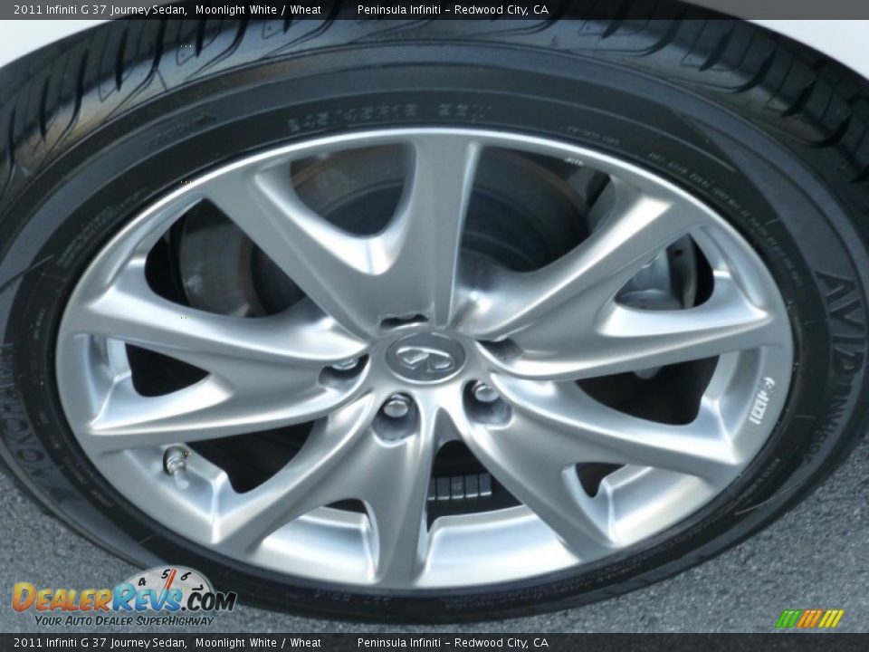 2011 Infiniti G 37 Journey Sedan Moonlight White / Wheat Photo #14