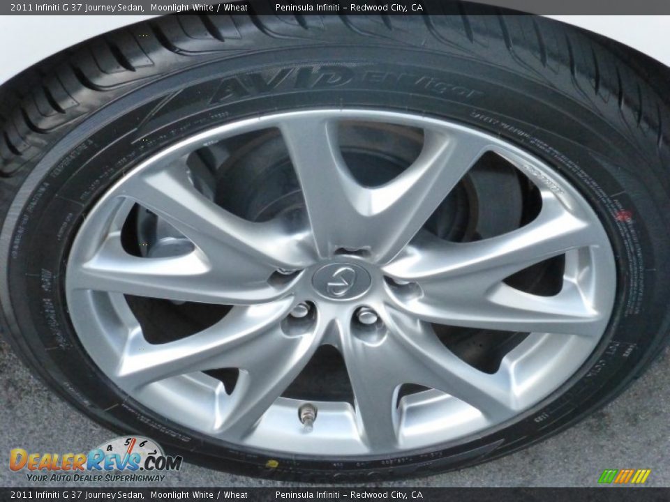 2011 Infiniti G 37 Journey Sedan Moonlight White / Wheat Photo #16