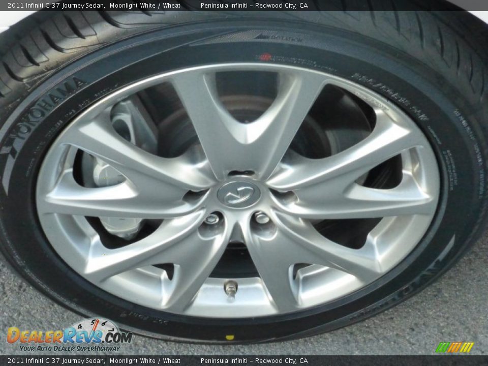2011 Infiniti G 37 Journey Sedan Moonlight White / Wheat Photo #17