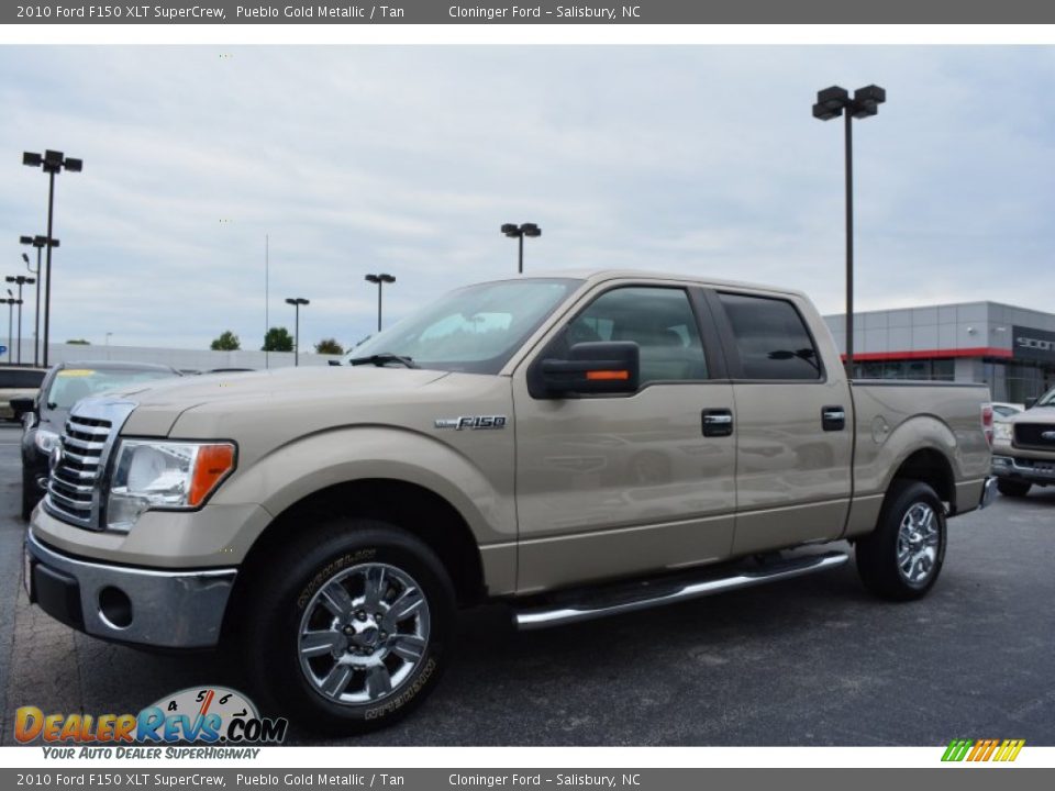2010 Ford F150 XLT SuperCrew Pueblo Gold Metallic / Tan Photo #7