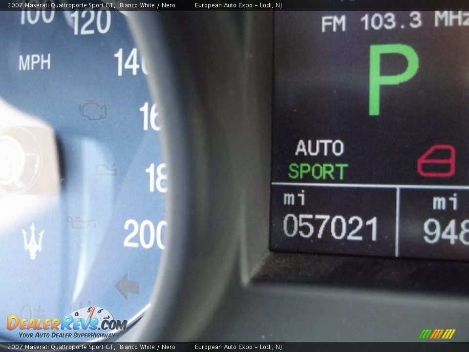 2007 Maserati Quattroporte Sport GT Bianco White / Nero Photo #19