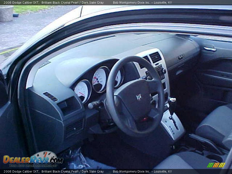 2008 Dodge Caliber SXT Brilliant Black Crystal Pearl / Dark Slate Gray Photo #8