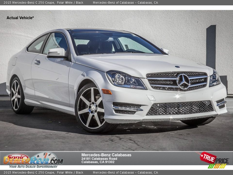 2015 Mercedes-Benz C 250 Coupe Polar White / Black Photo #1