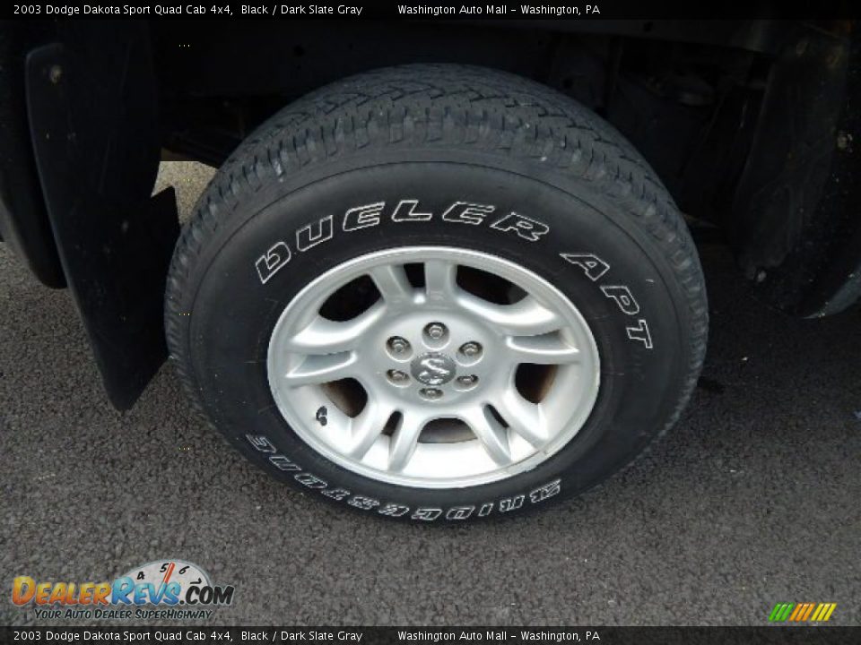 2003 Dodge Dakota Sport Quad Cab 4x4 Black / Dark Slate Gray Photo #3
