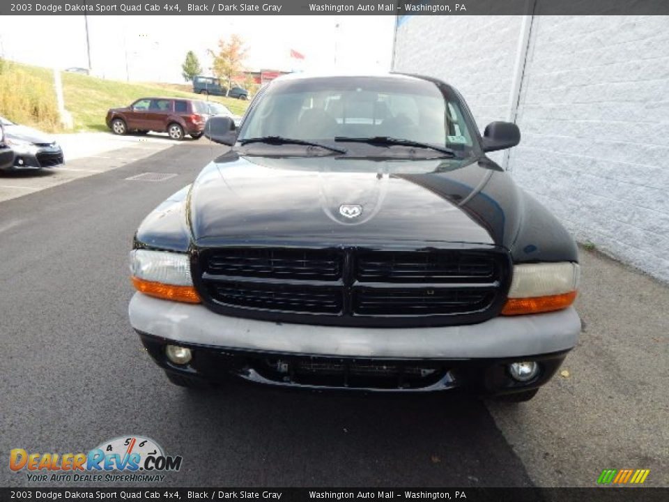 2003 Dodge Dakota Sport Quad Cab 4x4 Black / Dark Slate Gray Photo #5