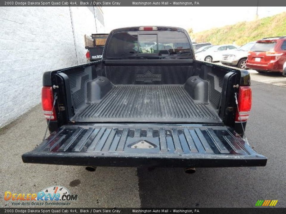 2003 Dodge Dakota Sport Quad Cab 4x4 Black / Dark Slate Gray Photo #10