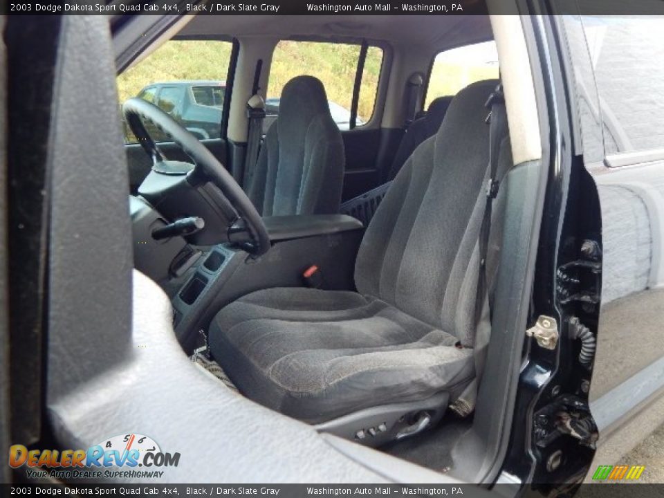 2003 Dodge Dakota Sport Quad Cab 4x4 Black / Dark Slate Gray Photo #13