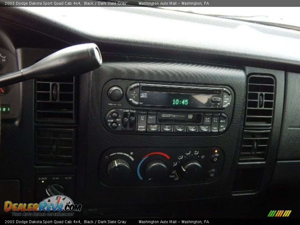 2003 Dodge Dakota Sport Quad Cab 4x4 Black / Dark Slate Gray Photo #16