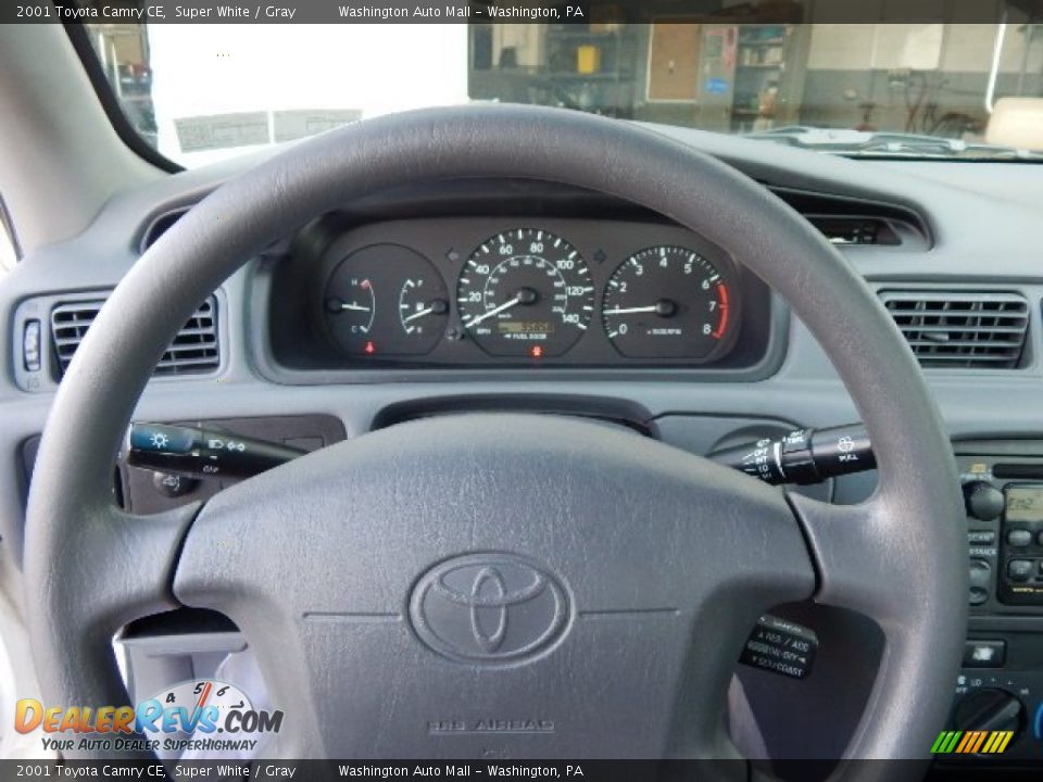 2001 Toyota Camry CE Super White / Gray Photo #16