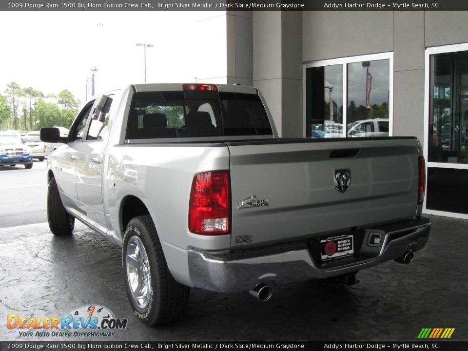 2009 Dodge Ram 1500 Big Horn Edition Crew Cab Bright Silver Metallic / Dark Slate/Medium Graystone Photo #4