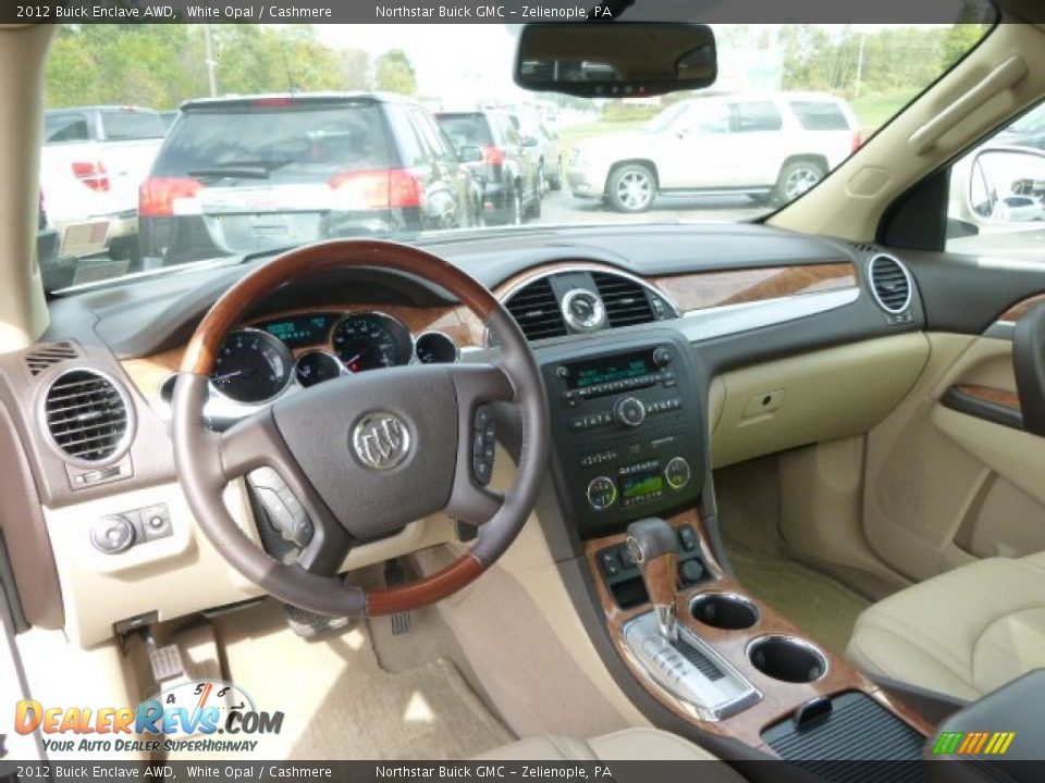 2012 Buick Enclave AWD White Opal / Cashmere Photo #14