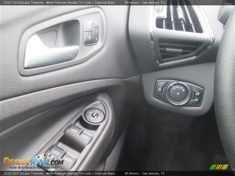 2015 Ford Escape Titanium White Platinum Metallic Tri-Coat / Charcoal Black Photo #2
