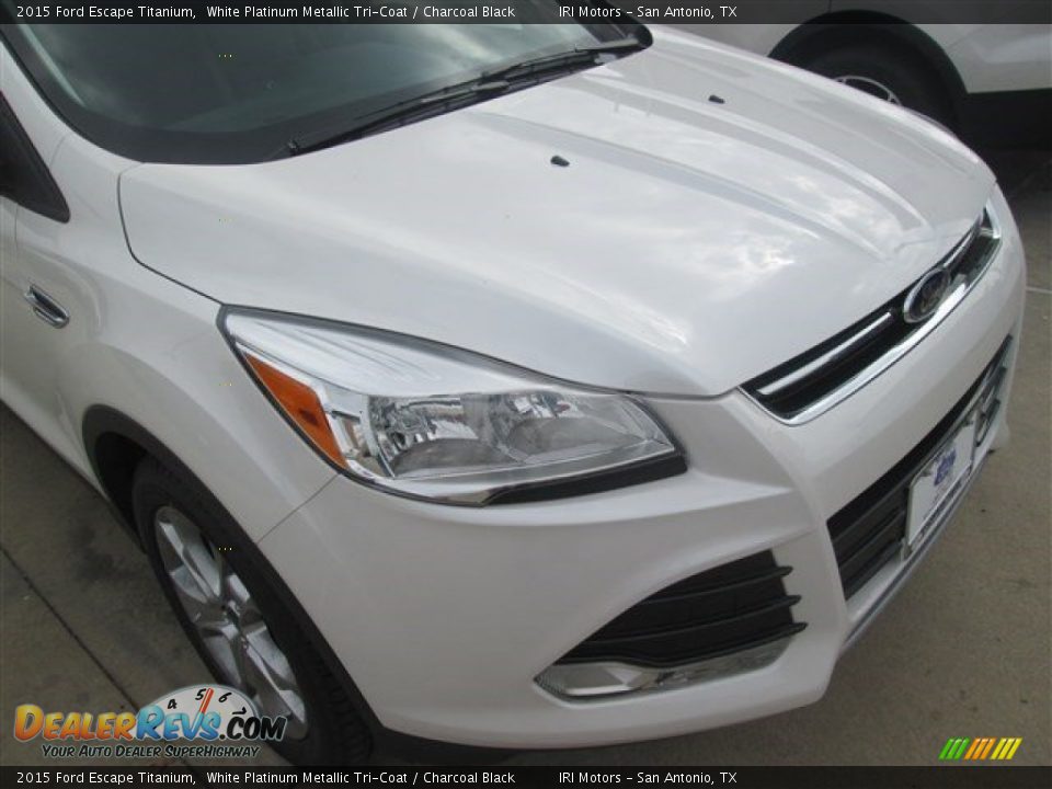 2015 Ford Escape Titanium White Platinum Metallic Tri-Coat / Charcoal Black Photo #8
