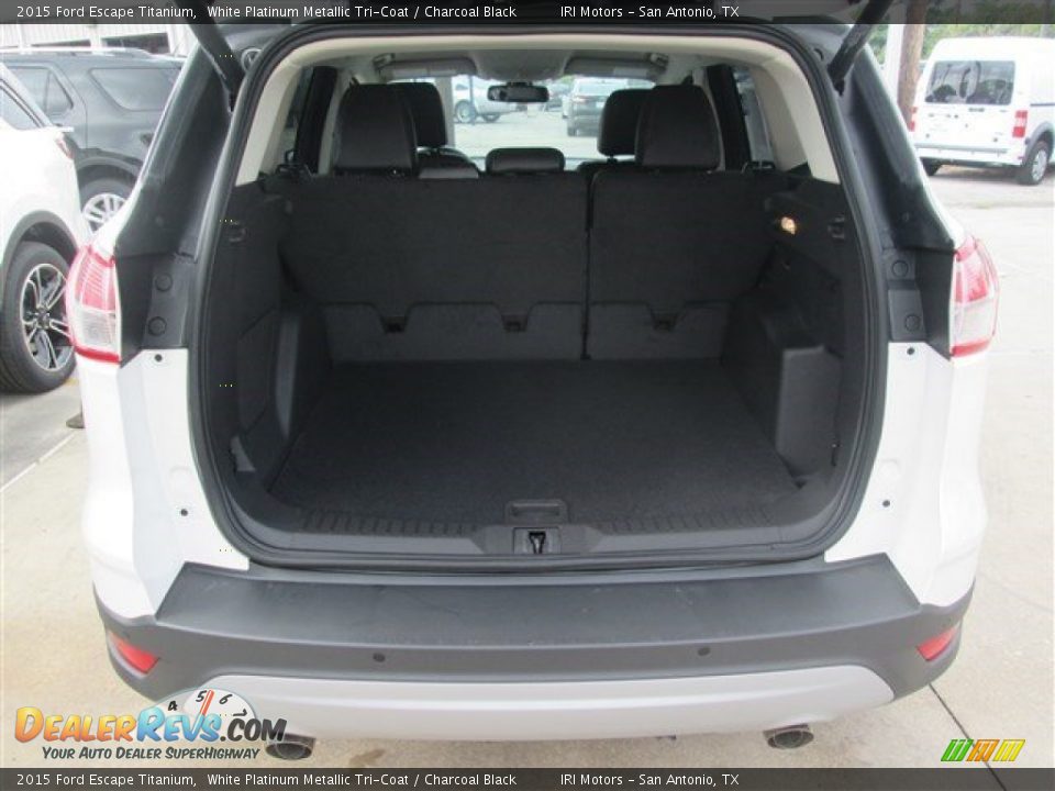 2015 Ford Escape Titanium White Platinum Metallic Tri-Coat / Charcoal Black Photo #12
