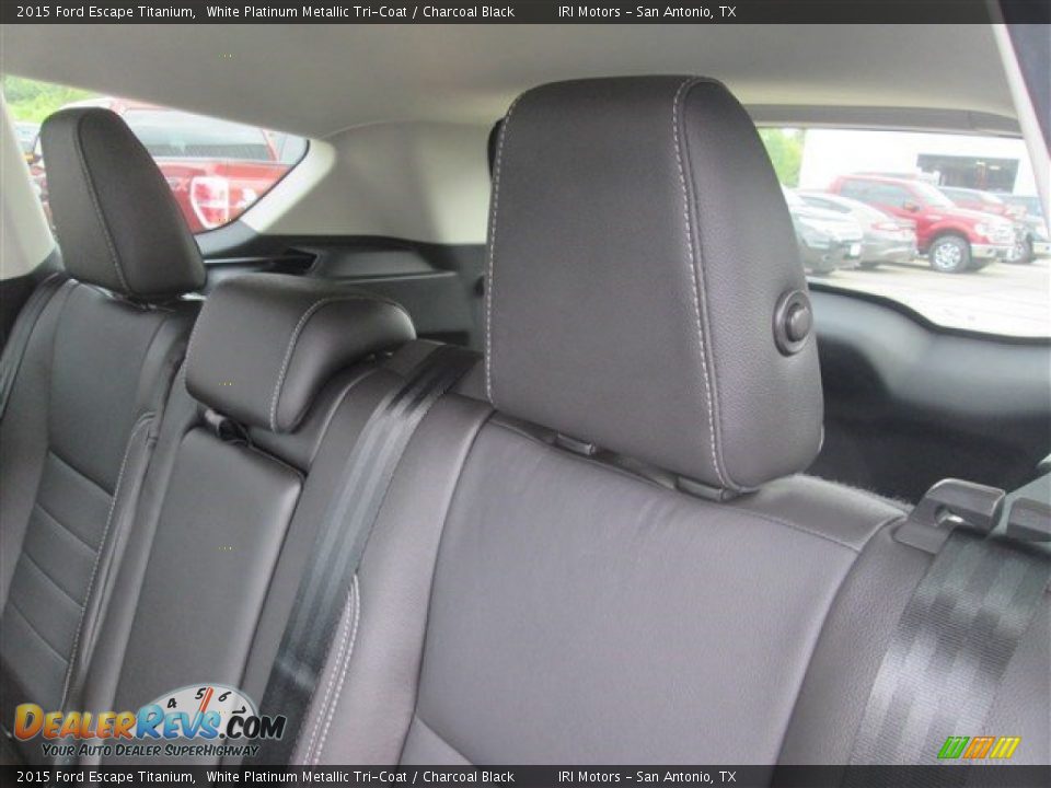 2015 Ford Escape Titanium White Platinum Metallic Tri-Coat / Charcoal Black Photo #14