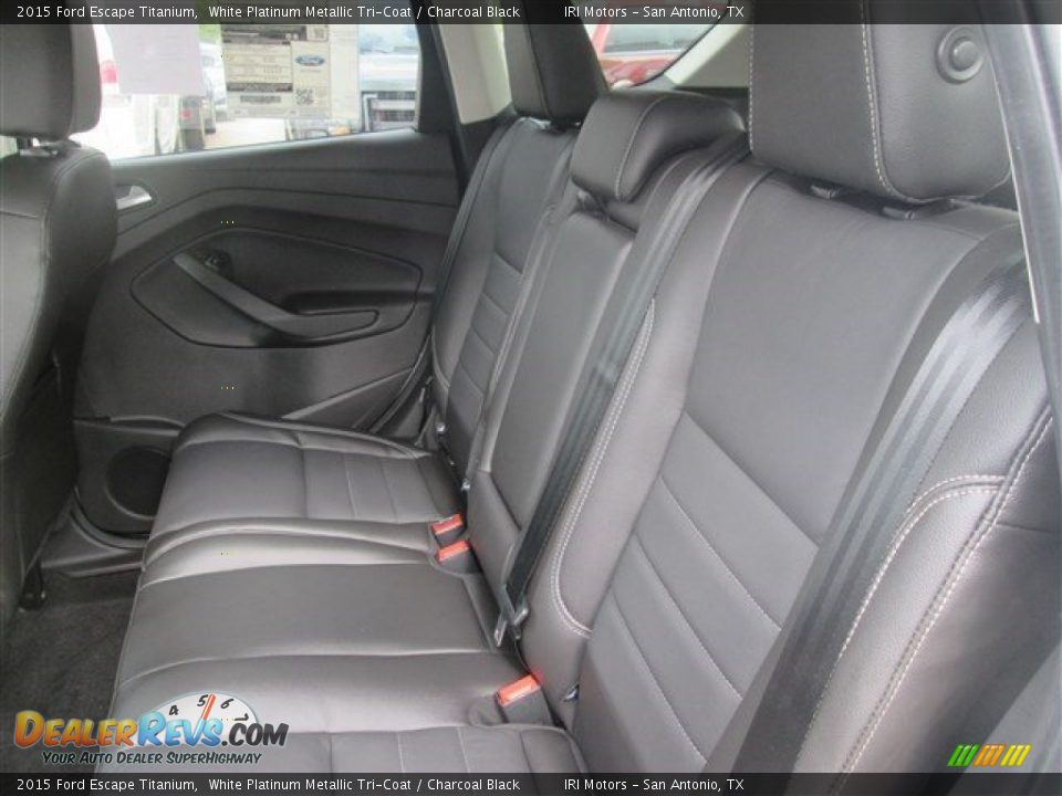 2015 Ford Escape Titanium White Platinum Metallic Tri-Coat / Charcoal Black Photo #15