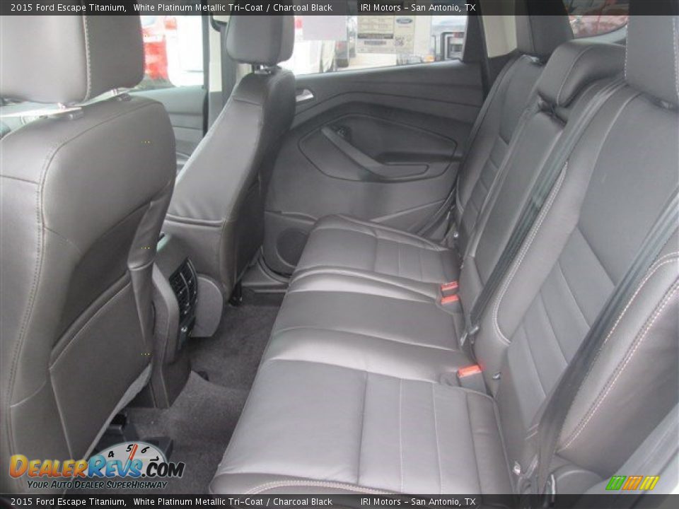 2015 Ford Escape Titanium White Platinum Metallic Tri-Coat / Charcoal Black Photo #16
