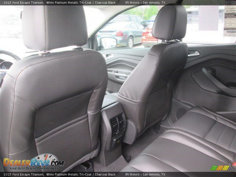 2015 Ford Escape Titanium White Platinum Metallic Tri-Coat / Charcoal Black Photo #17