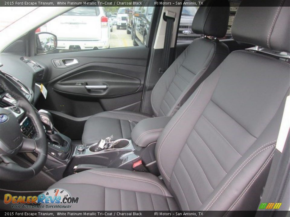 2015 Ford Escape Titanium White Platinum Metallic Tri-Coat / Charcoal Black Photo #20