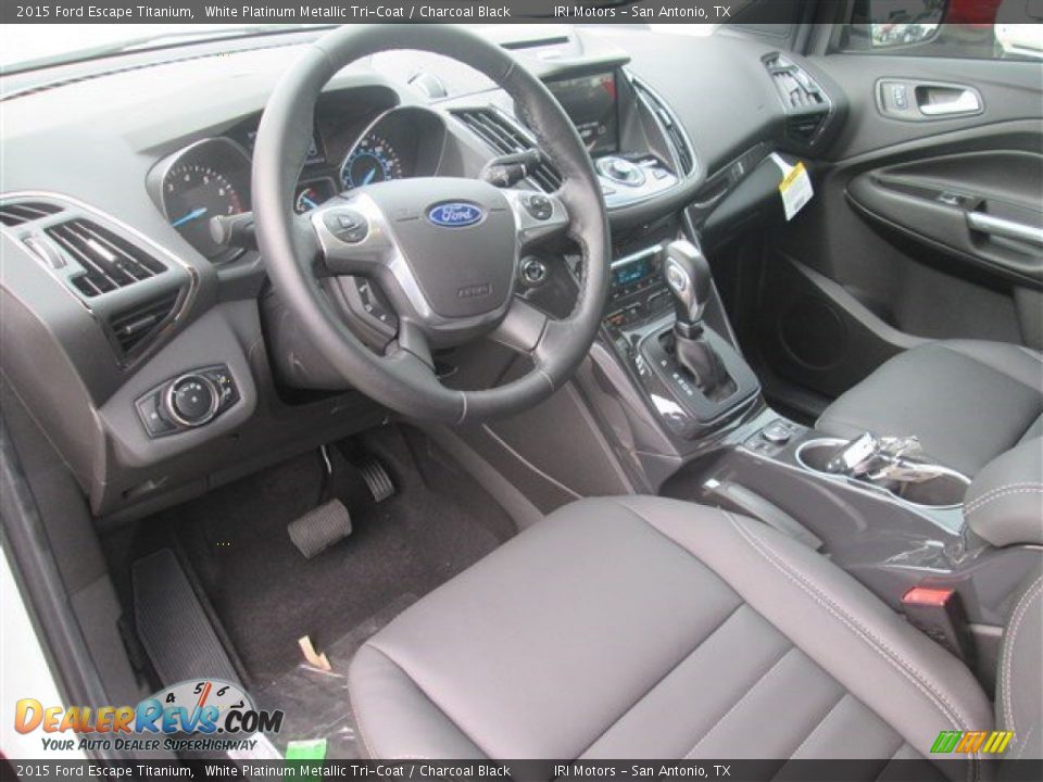 Charcoal Black Interior - 2015 Ford Escape Titanium Photo #21
