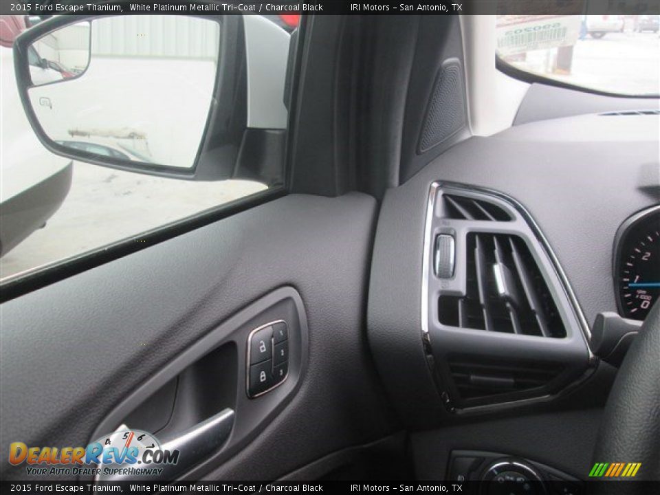 2015 Ford Escape Titanium White Platinum Metallic Tri-Coat / Charcoal Black Photo #22