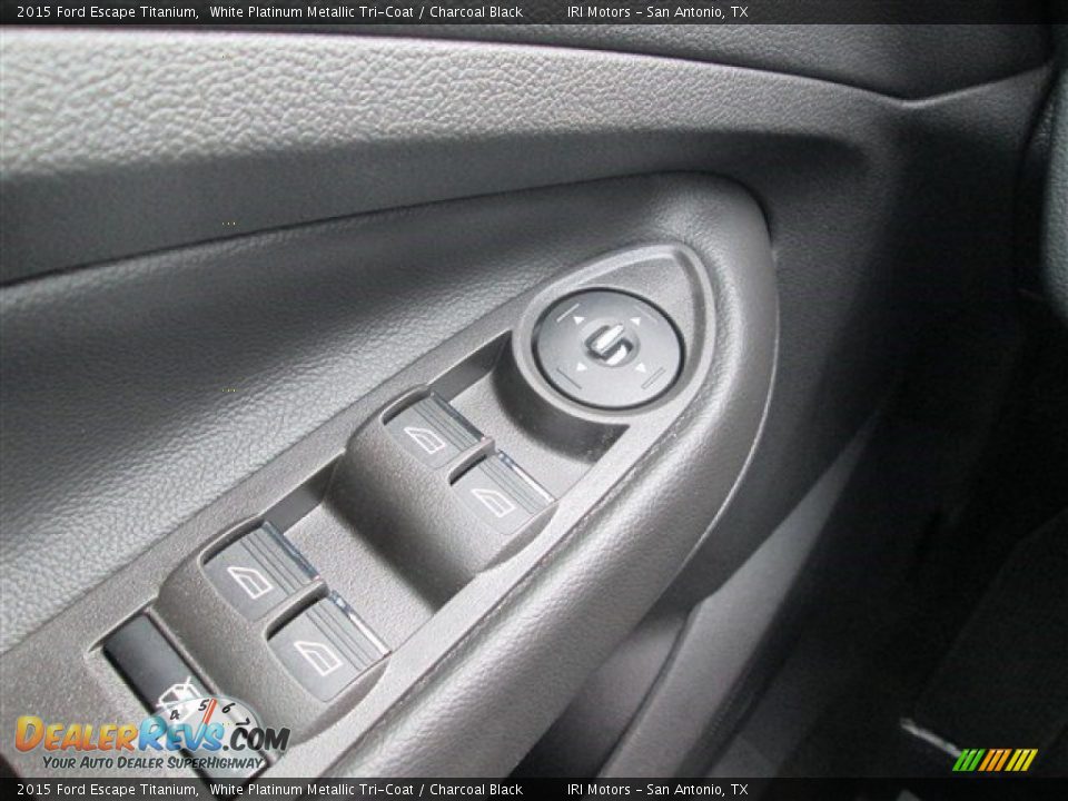 2015 Ford Escape Titanium White Platinum Metallic Tri-Coat / Charcoal Black Photo #23