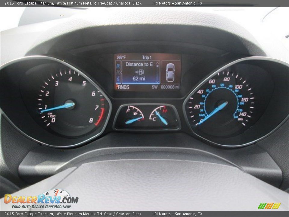 2015 Ford Escape Titanium White Platinum Metallic Tri-Coat / Charcoal Black Photo #27