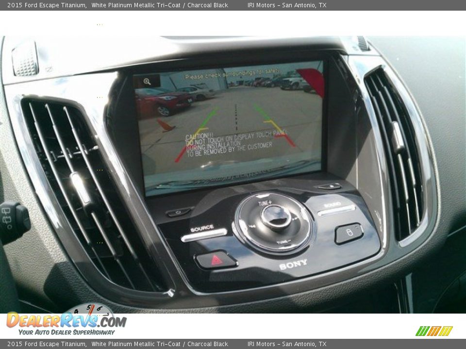 2015 Ford Escape Titanium White Platinum Metallic Tri-Coat / Charcoal Black Photo #29