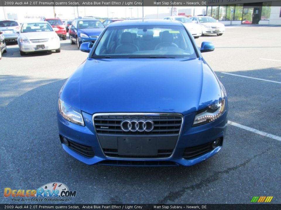 2009 Audi A4 2.0T Premium quattro Sedan Aruba Blue Pearl Effect / Light Grey Photo #3