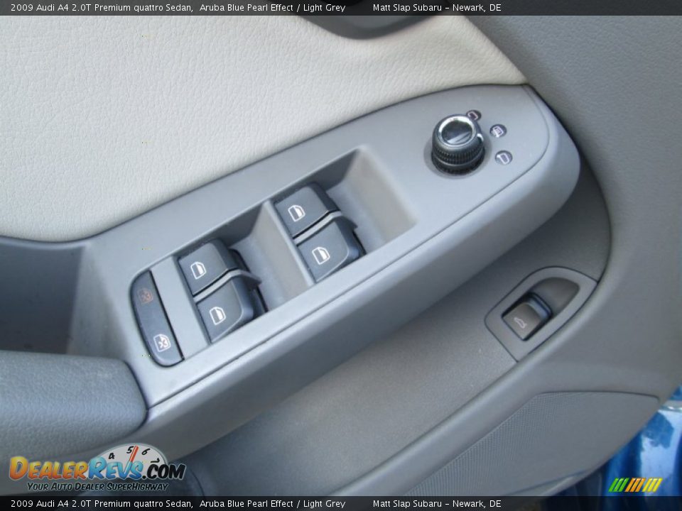 2009 Audi A4 2.0T Premium quattro Sedan Aruba Blue Pearl Effect / Light Grey Photo #13