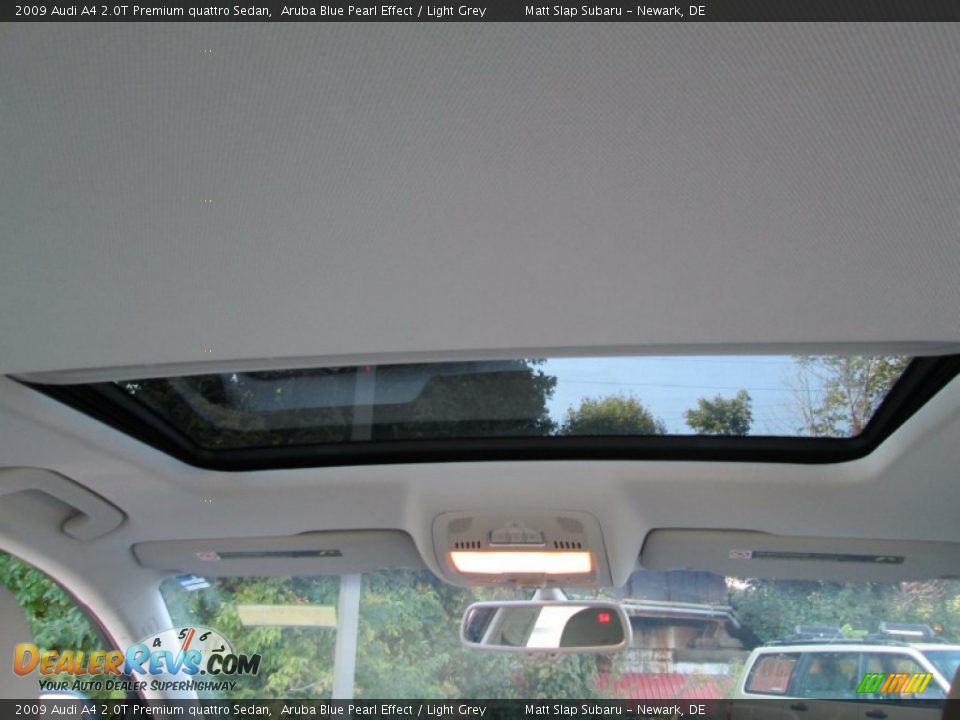 2009 Audi A4 2.0T Premium quattro Sedan Aruba Blue Pearl Effect / Light Grey Photo #20