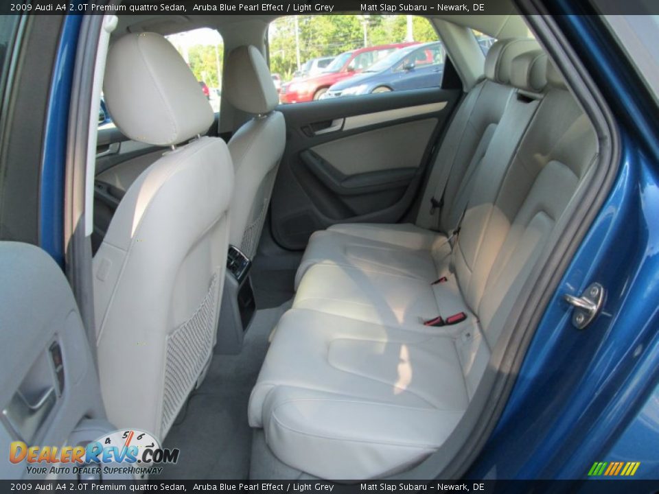 2009 Audi A4 2.0T Premium quattro Sedan Aruba Blue Pearl Effect / Light Grey Photo #21