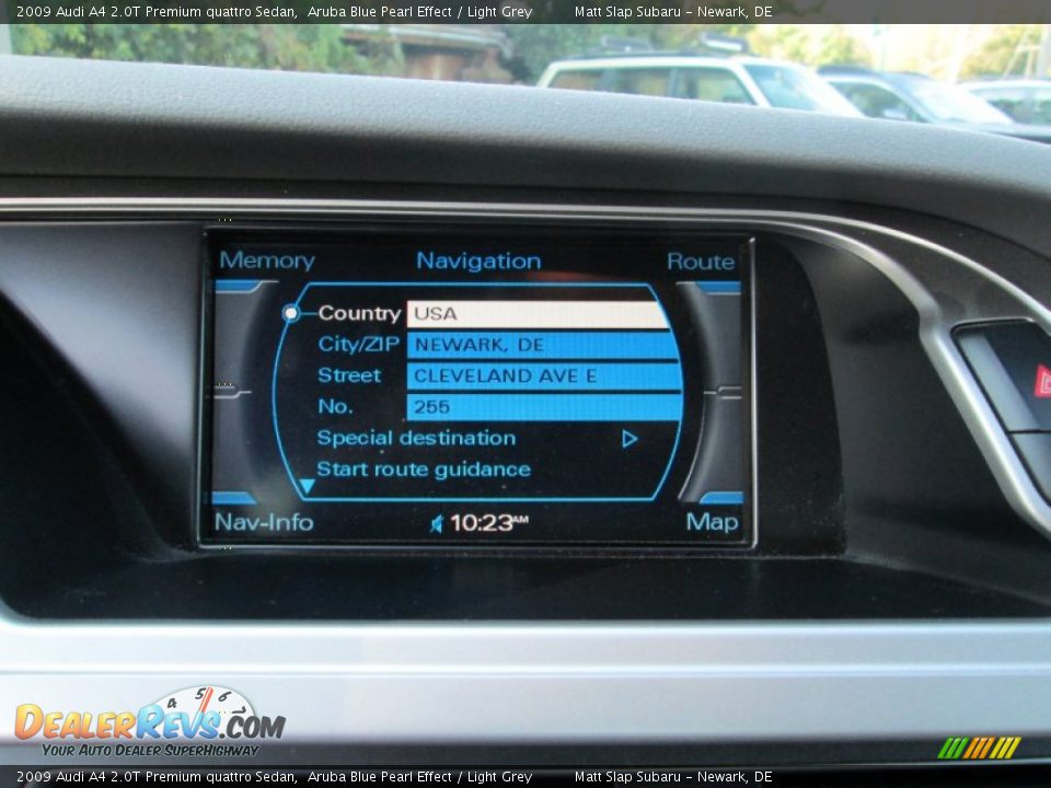 2009 Audi A4 2.0T Premium quattro Sedan Aruba Blue Pearl Effect / Light Grey Photo #25