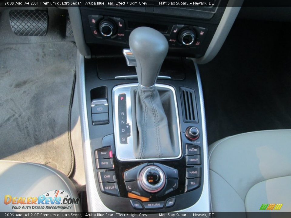 2009 Audi A4 2.0T Premium quattro Sedan Aruba Blue Pearl Effect / Light Grey Photo #27