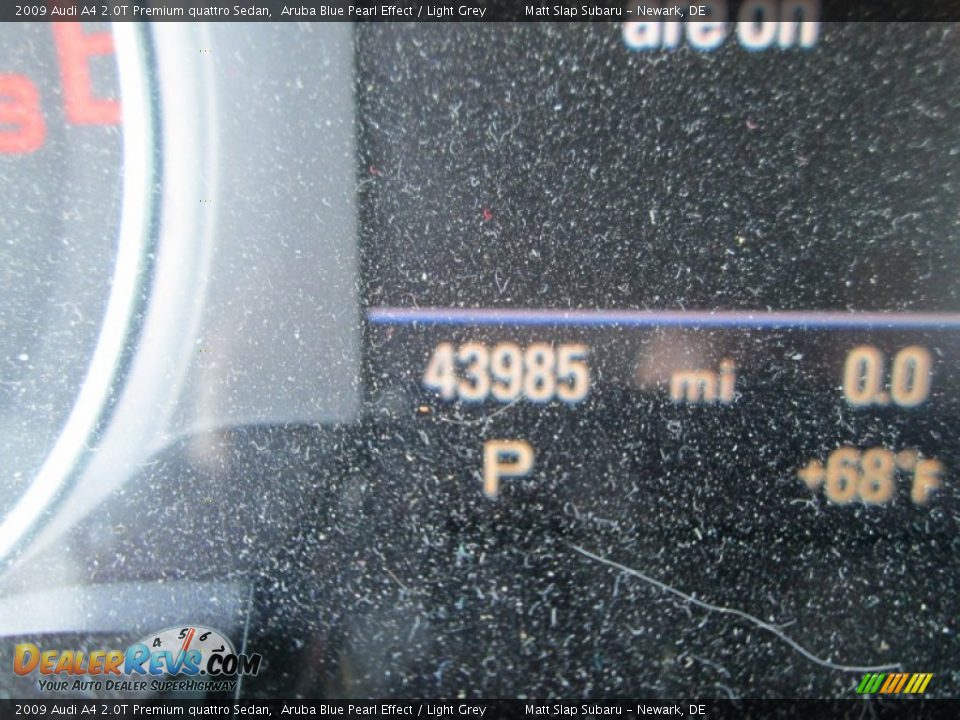 2009 Audi A4 2.0T Premium quattro Sedan Aruba Blue Pearl Effect / Light Grey Photo #29