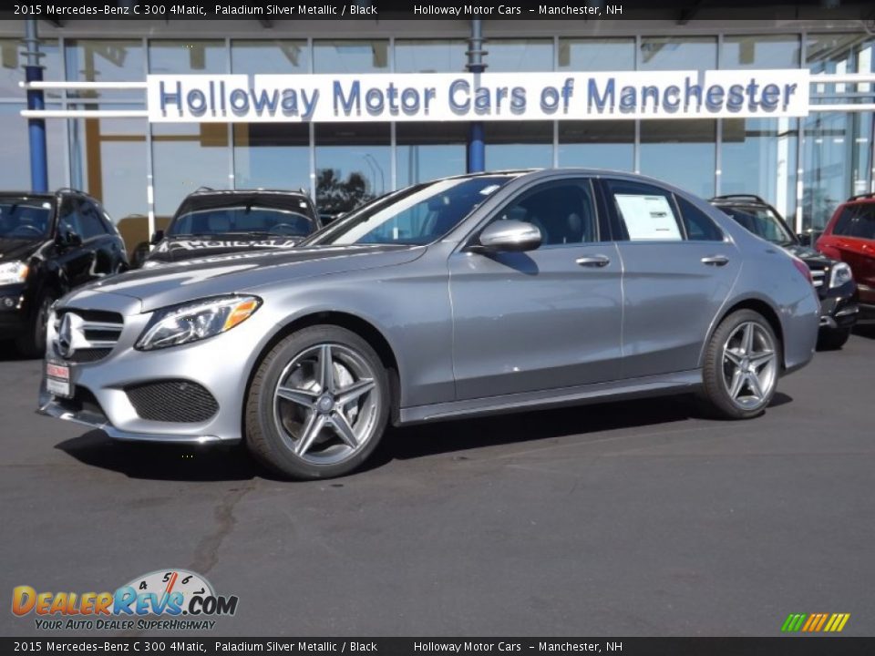 2015 Mercedes-Benz C 300 4Matic Paladium Silver Metallic / Black Photo #1