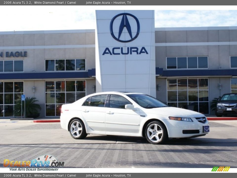 2006 Acura TL 3.2 White Diamond Pearl / Camel Photo #1