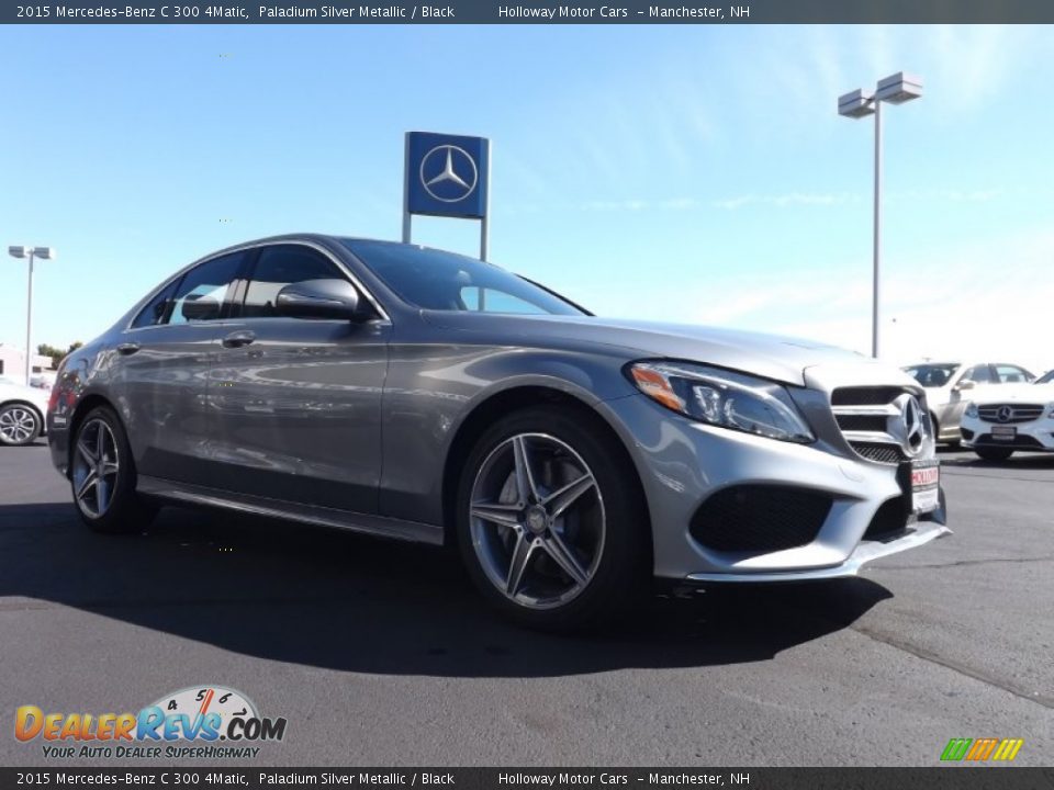 2015 Mercedes-Benz C 300 4Matic Paladium Silver Metallic / Black Photo #3