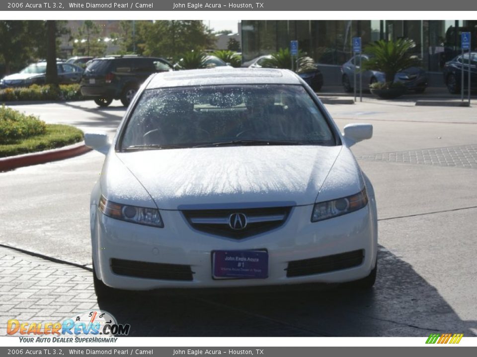 2006 Acura TL 3.2 White Diamond Pearl / Camel Photo #3