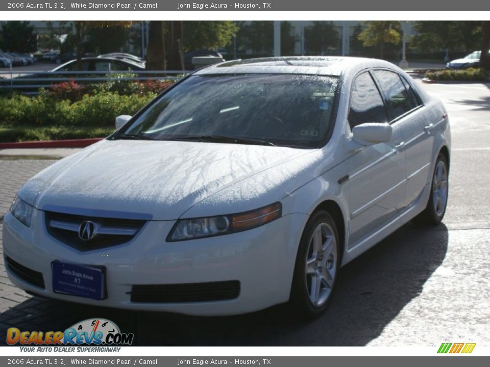 2006 Acura TL 3.2 White Diamond Pearl / Camel Photo #4
