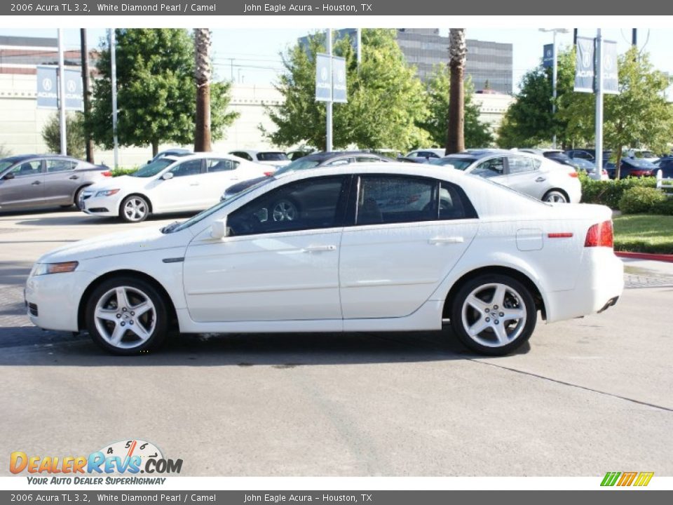 2006 Acura TL 3.2 White Diamond Pearl / Camel Photo #5
