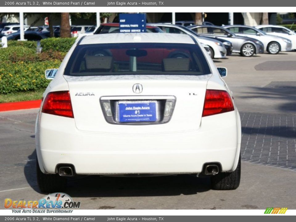 2006 Acura TL 3.2 White Diamond Pearl / Camel Photo #7